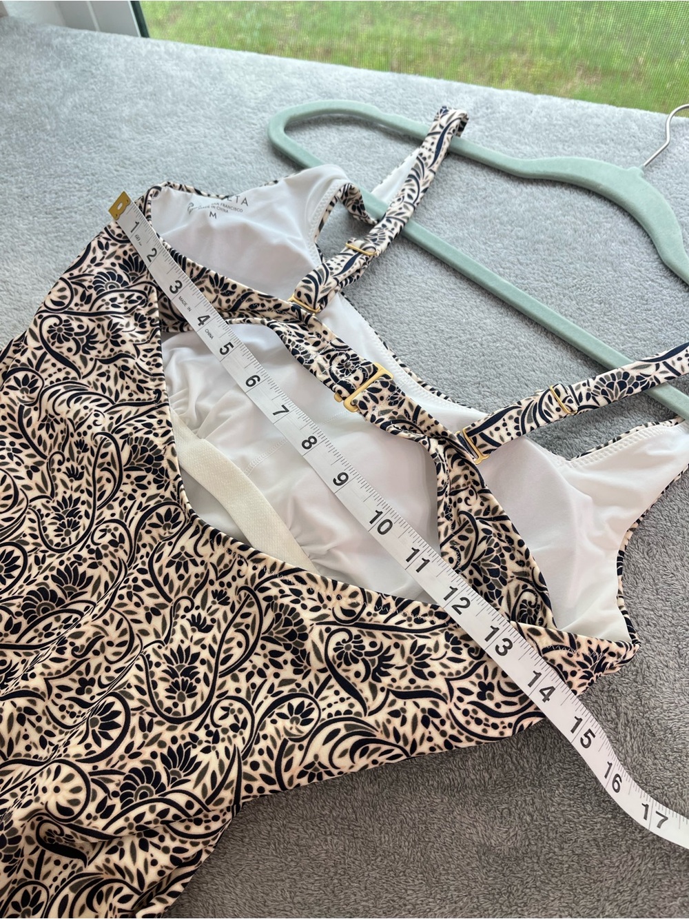 Athleta Square neckline ruched swimsuit size Medium - Picture 7 of 10